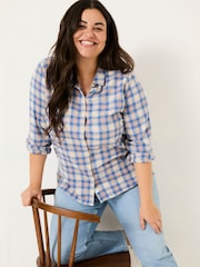 Синий в клеточку - FatFace 100% Cotton Long Sleeve Shirt - Image 7 of 9