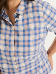 Синий в клеточку - FatFace 100% Cotton Long Sleeve Shirt - Image 8 of 9