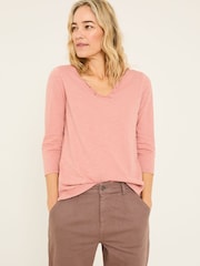 FatFace Porter Nude Pink 100% Cotton T-Shirt - Image 1 of 5