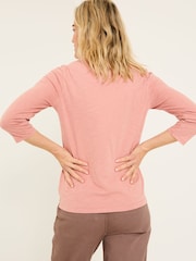 FatFace Porter Nude Pink 100% Cotton T-Shirt - Image 2 of 5