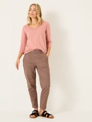 FatFace Porter Nude Pink 100% Cotton T-Shirt - Image 3 of 5