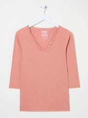 FatFace Porter Nude Pink 100% Cotton T-Shirt - Image 5 of 5