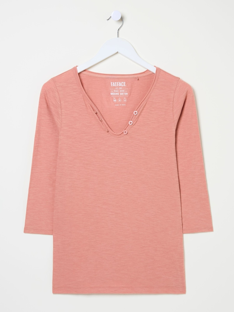 FatFace Porter Nude Pink 100% Cotton T-Shirt - Image 5 of 5