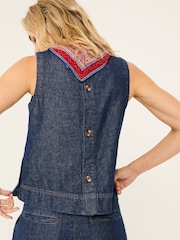 FatFace Ink Dara Denim Top - Image 3 of 7