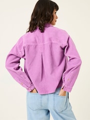 Vivienne Heather Purple 100% Cotton Cord Shirt - Image 2 of 10