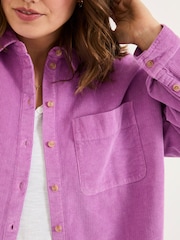 Vivienne Heather Purple 100% Cotton Cord Shirt - Image 7 of 10