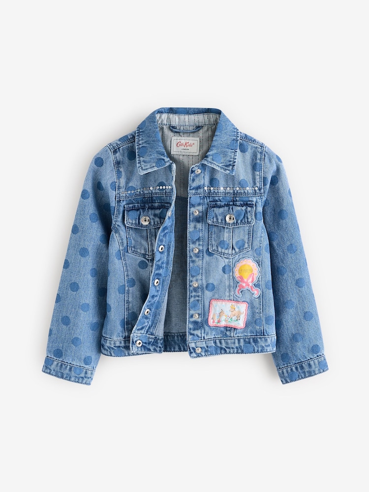 Blue Cath Kidston Printed Denim Western Jacket (3mths-7yrs) - Image 2 of 9