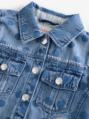Blue Cath Kidston Printed Denim Western Jacket (3mths-7yrs) - Image 4 of 9