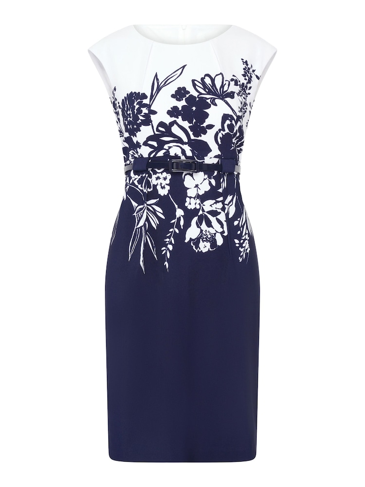 Gina Bacconi Blue Minnie Floral Print Belted Dress - Image 6 of 6 Gina Bacconi Blue Minnie Floral Print Belted Dress - Image 6 of 6