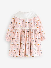 Pink Cath Kidston Miffy Long Sleeve Collar Dress (3mths-7yrs) - Image 2 of 4