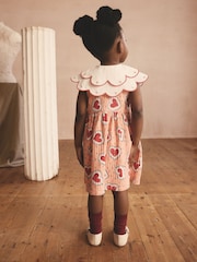 Pink Cath Kidston Sleeveless Heart 100% Cotton Dress (3mths-7yrs) - Image 4 of 8