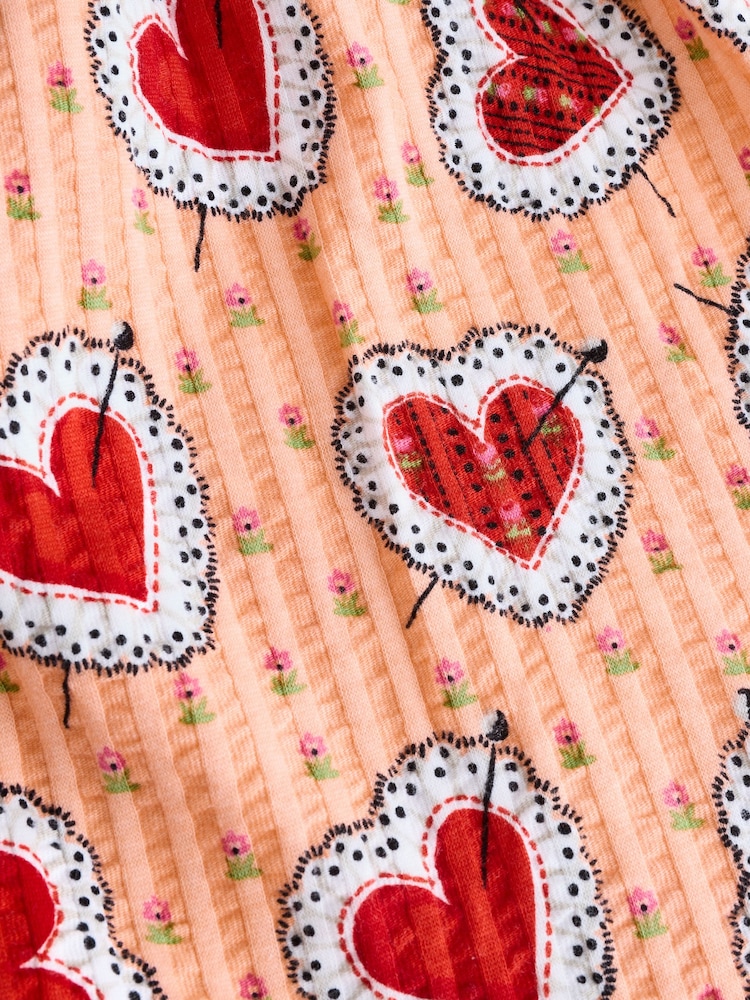 Pink Cath Kidston Sleeveless Heart 100% Cotton Dress (3mths-7yrs) - Image 8 of 8