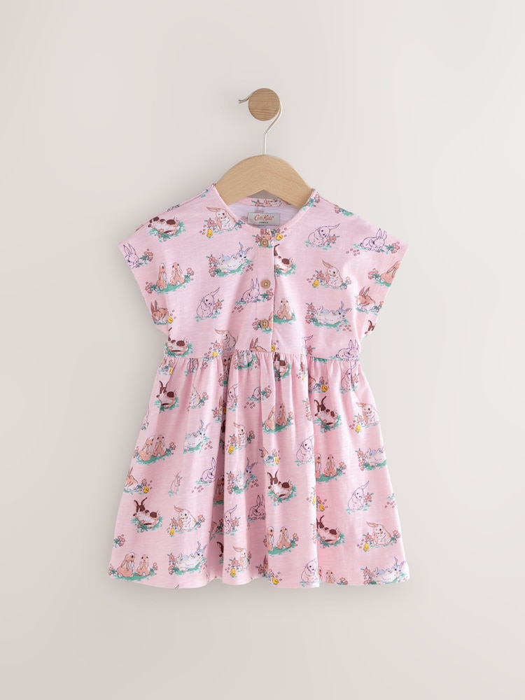 Pink Cath Kidston Jersey 100% Cotton Dress (3mths-7yrs) - Image 1 of 9 Pink Cath Kidston Jersey 100% Cotton Dress (3mths-7yrs) - Image 1 of 9