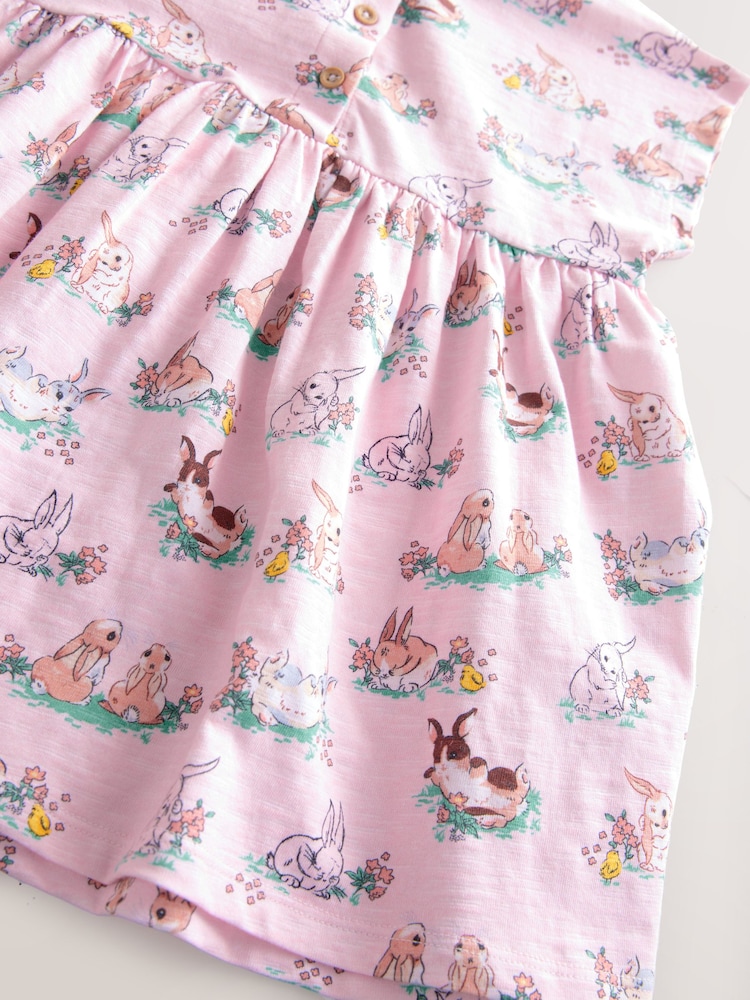 Pink Cath Kidston Jersey 100% Cotton Dress (3mths-7yrs) - Image 9 of 9