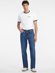Guess Jeans Medium Blue Wash Wash Relaxed 100% Cotton Jeans - Image 2 of 7