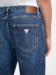 Guess Jeans Medium Blue Wash Wash Relaxed 100% Cotton Jeans - Image 5 of 7