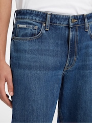 Guess Jeans Medium Blue Wash Wash Relaxed 100% Cotton Jeans - Image 6 of 7