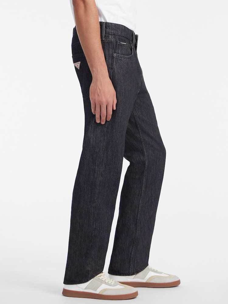 Guess Jeans Black Straight Leg 100% Cotton Jeans - Image 2 of 6