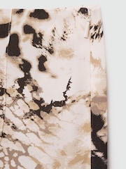 Mango Cream Fluid Animal Print Trousers - Image 6 of 6