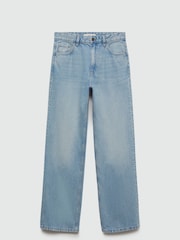 Mango Blue Miami Medium-Rise Straight Fit 100% Cotton Jeans - Image 6 of 7