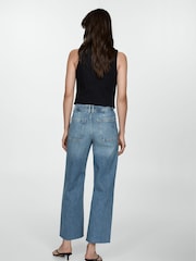 Mango Blue Catherin Culotte High Waist Jeans - Image 2 of 10