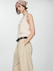 Mango Cream Ribbed Jersey Jacket - Image 1 of 7