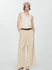 Mango Cream Ribbed Jersey Jacket - Image 2 of 7