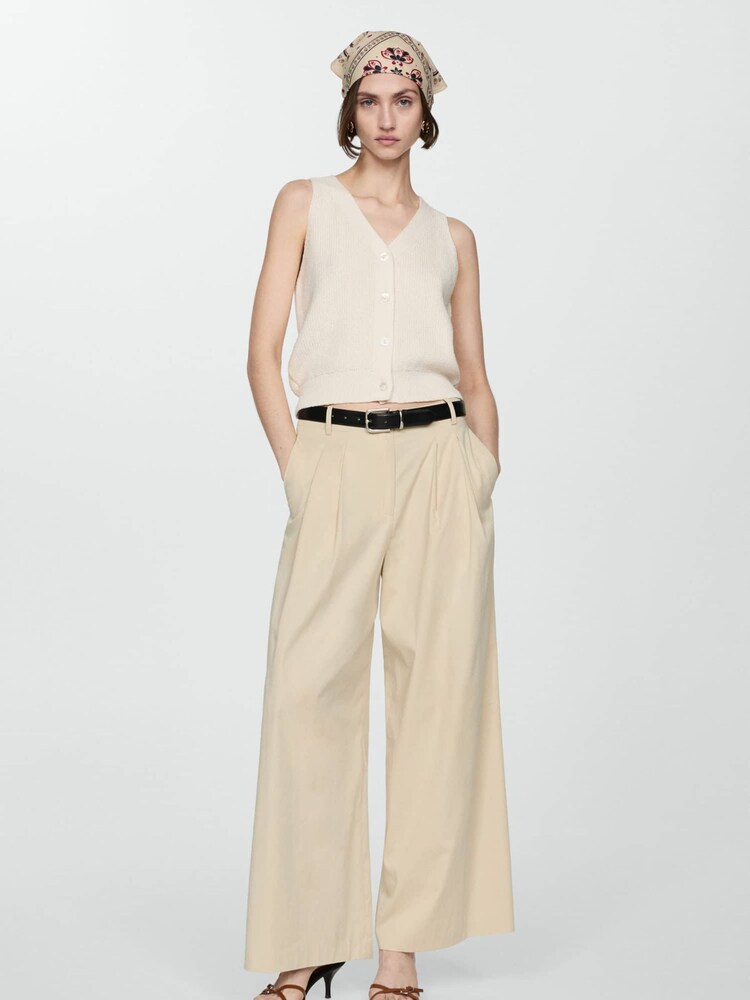 Mango Cream Ribbed Jersey Jacket - Image 2 of 7