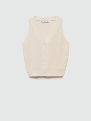 Mango Cream Ribbed Jersey Jacket - Image 6 of 7