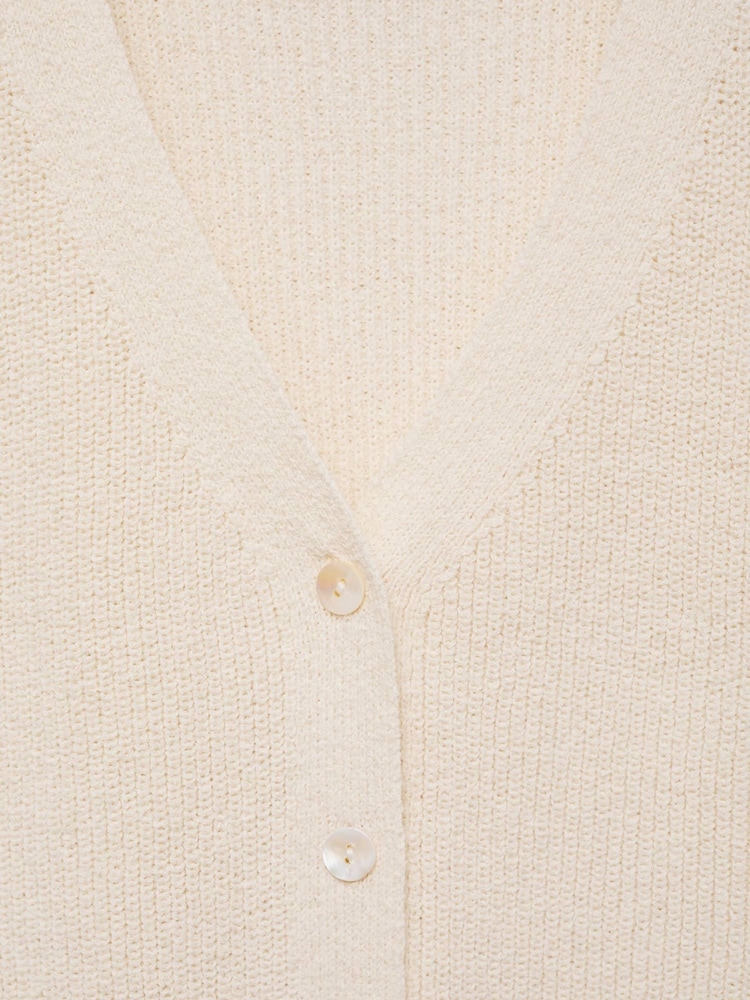 Mango Cream Ribbed Jersey Jacket - Image 7 of 7