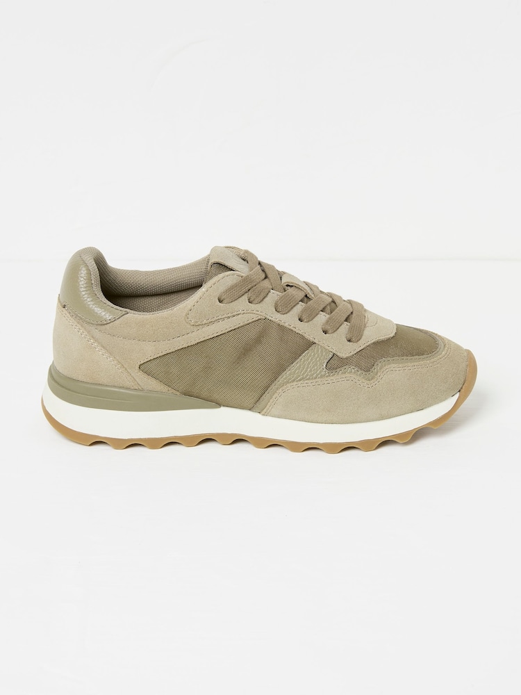 FatFace Khaki/Green Iva Runner Trainer - Image 1 of 3