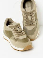 FatFace Khaki/Green Iva Runner Trainer - Image 2 of 3