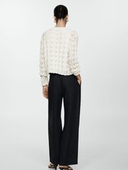 Mango Cream Crochet Knit Cardigan - Image 3 of 6