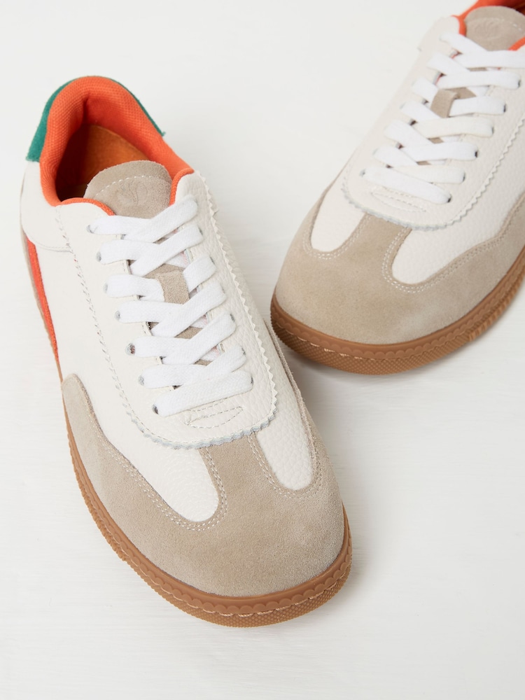 FatFace White Fia Retro Trainer - Image 2 of 3 FatFace White Fia Retro Trainer - Image 2 of 3