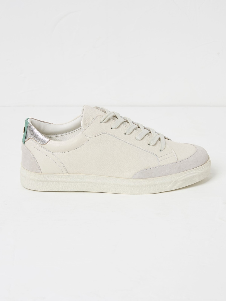 FatFace Meri White Skater Trainer - Image 1 of 3