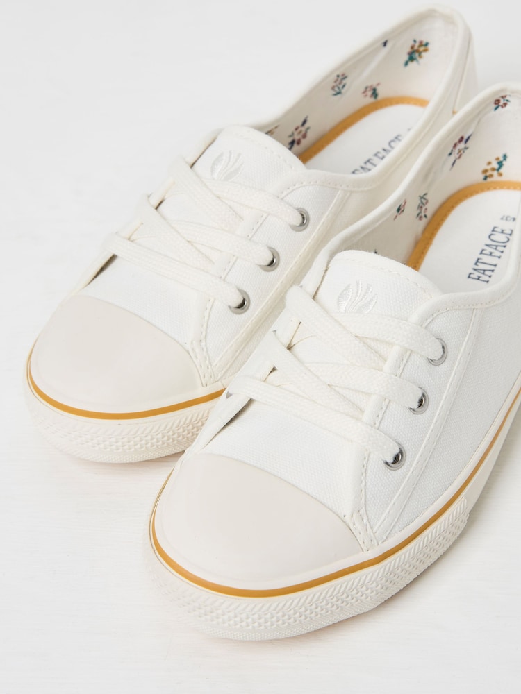 FatFace White Suzie Ballet Trainers - Image 2 of 3