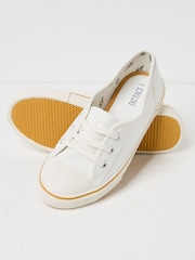 FatFace White Suzie Ballet Trainers - Image 3 of 3