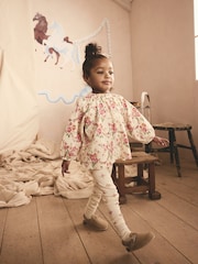 Pink/Cream Ditsy Floral Cath Kidston Blouse and Leggings Set (3mths-7yrs) - Image 1 of 9
