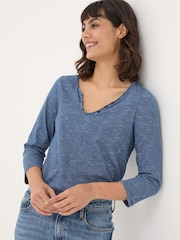 FatFace Porter Blue Stripe 100% Cotton T-Shirt - Image 1 of 4