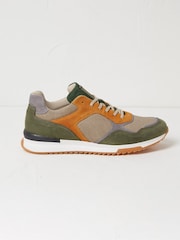 FatFace Oakes Green Leather Trainers - Image 1 of 3