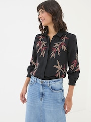 FatFace Black Kate Embroidered Shirt - Image 1 of 6