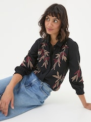 FatFace Black Kate Embroidered Shirt - Image 4 of 6