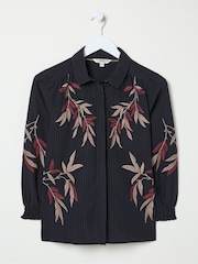 FatFace Black Kate Embroidered Shirt - Image 6 of 6