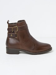 FatFace Avery Brown Buckle Boots - Image 1 of 3