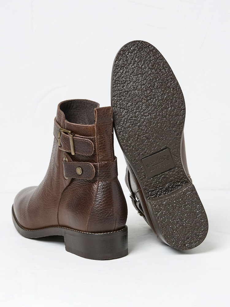 FatFace Avery Brown Buckle Boots - Image 2 of 3 FatFace Avery Brown Buckle Boots - Image 2 of 3