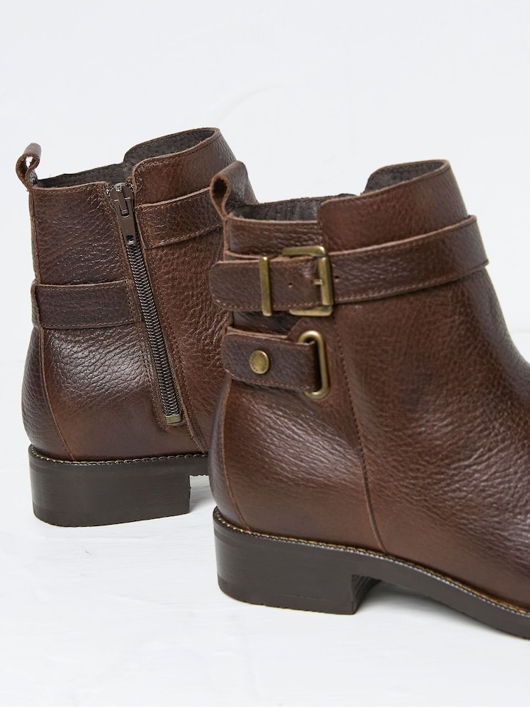 FatFace Avery Brown Buckle Boots - Image 3 of 3