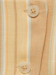 Mango Yellow Striped Square Neck Waistcoat - Image 5 of 6