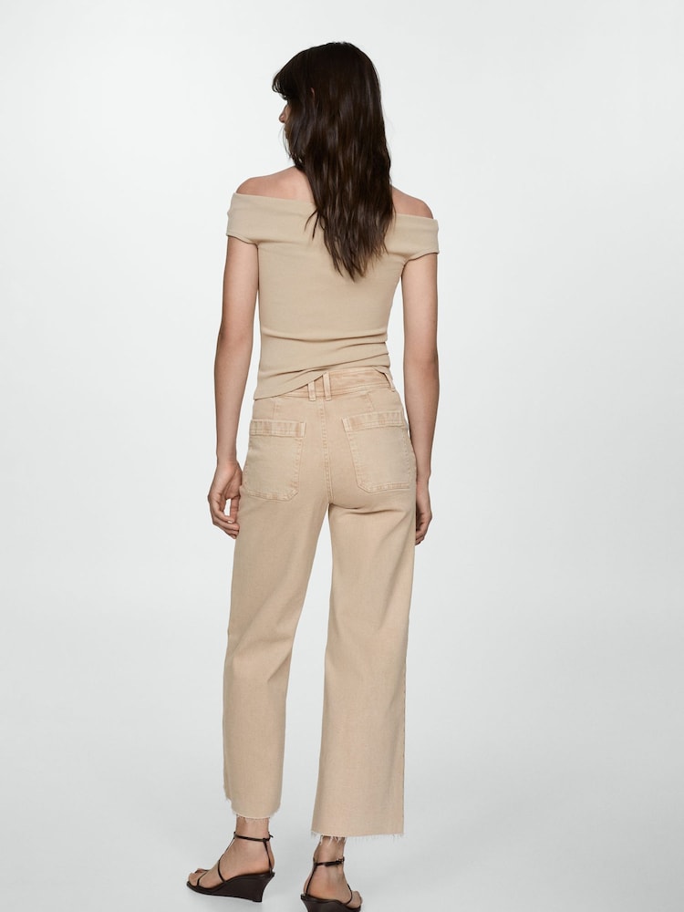 Mango Brown Catherin Culotte High Waist Jeans - Image 2 of 11
