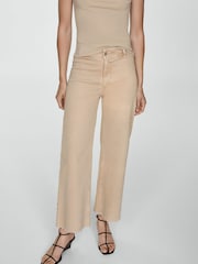 Mango Brown Catherin Culotte High Waist Jeans - Image 3 of 11