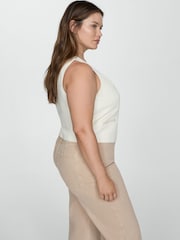 Mango Brown Catherin Culotte High Waist Jeans - Image 7 of 11
